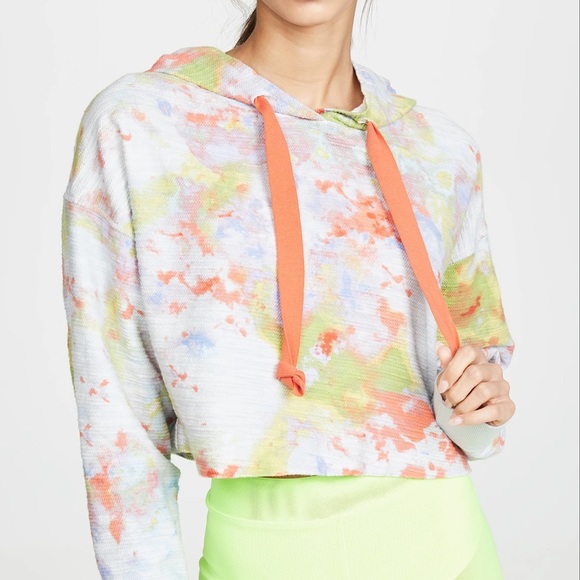 Free People Thinkin About You Tie Dye Hoodie~XS on tag, more like oversized med - Picture 3 of 12